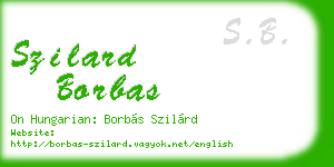 szilard borbas business card
