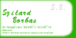 szilard borbas business card